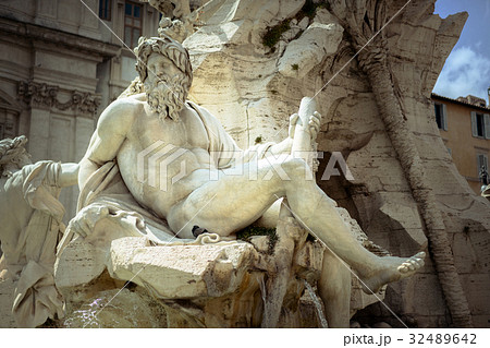 fountain of Four Rivers in Piazza Navona, Rome 32489642