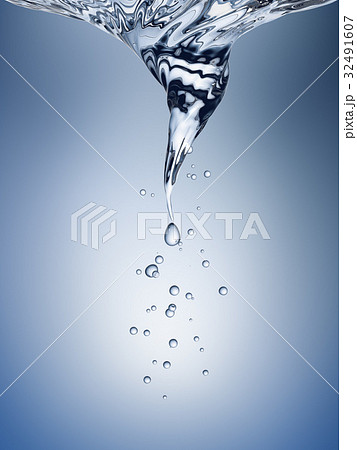 Whirlpool in blue water 32491607