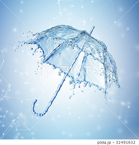 Water splash in the form of a umbrella. Water splash in the form of a umbrella. 32491632