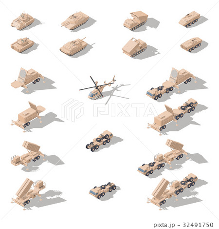 Modern military equipment in desert camouflage Modern military equipment in desert camouflage 32491750