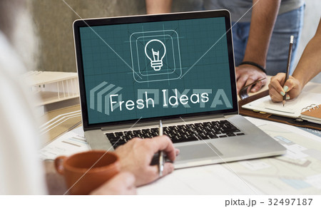 Bulb Ideas Creative Icon Sign Word 32497187