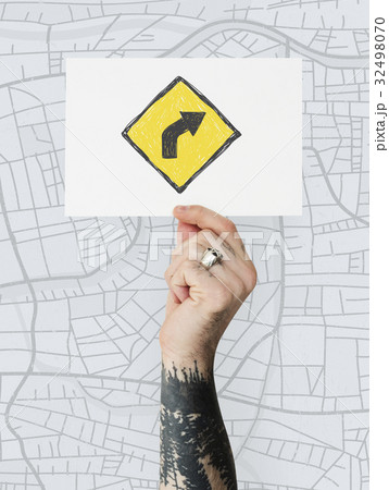 Hand holding network graphic overlay banner Hand holding network graphic overlay banner 32498070