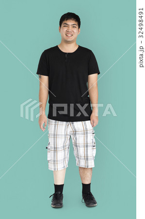 Disability Young Man with Prosthesis Leg Studio Portrait Disability Young Man with Prosthesis Leg Studio Portrait 32498491