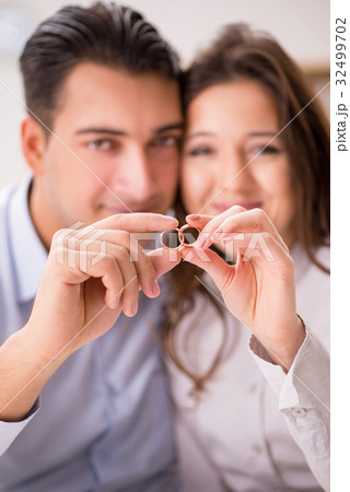 Young family in marriage divorce concept 32499702