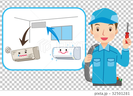 エアコンの取り替え　電気工事士 32501281