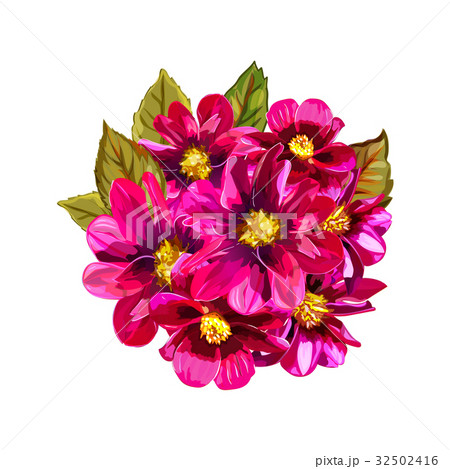 Abstract hand painted floral composition. Isolated Abstract hand painted floral composition. Isolated 32502416