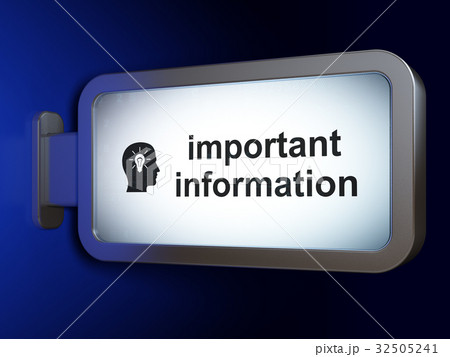 Data concept: Important Information and Head With 32505241