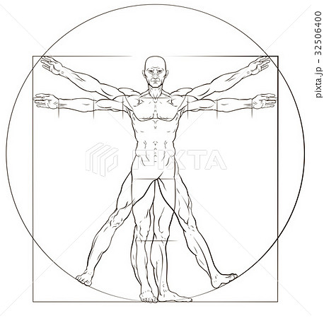 Vitruvian Manのイラスト素材