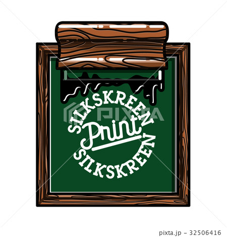 Color vintage silkskreen print emblem Color vintage silkskreen print emblem 32506416