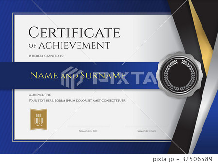 Luxury certificate template elegant golden border 32506589