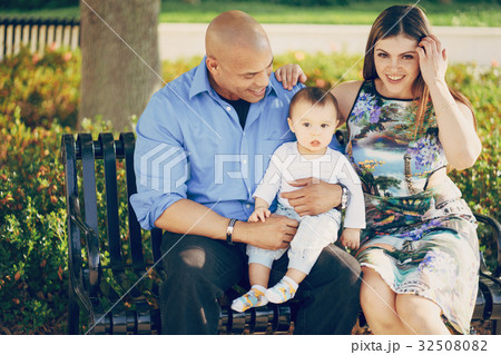 family on a walk 32508082