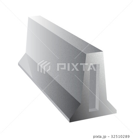 Isolated Concrete barrier - Vector Illustration 32510289