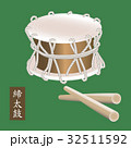 Traditional Taiko Shime Daiko drum.  32511592