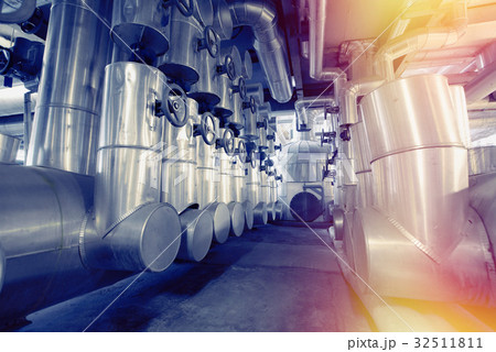 Industrial zone, Steel pipelines, valves and cable 32511811