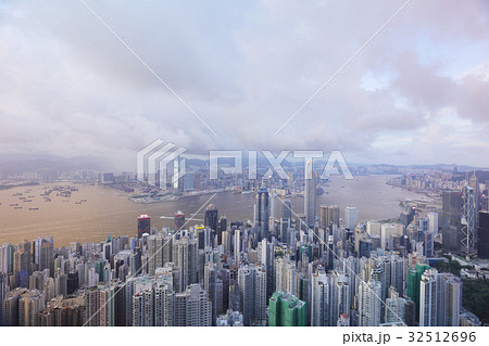 Urban architecture in Hong Kong from peak Urban architecture in Hong Kong from peak 32512696