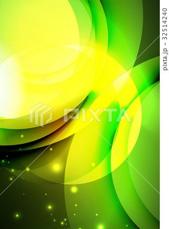 Digital illustration, glowing waves and circles 32514240
