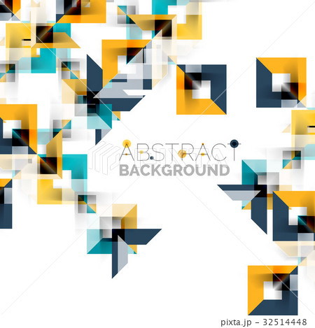 Modern square geometric pattern design on white Modern square geometric pattern design on white 32514448