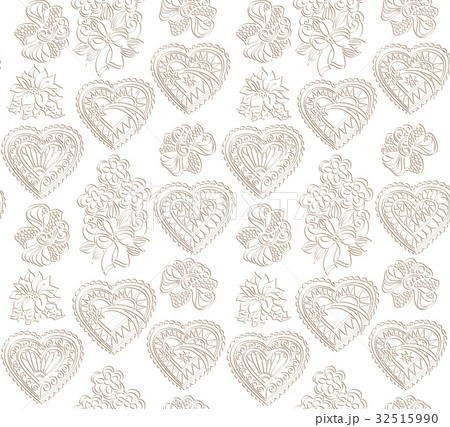 Love heart tiled pattern. Holiday gift background 32515990