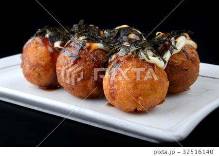 Takoyaki or Japanese octopus ball. Takoyaki or Japanese octopus ball. 32516140
