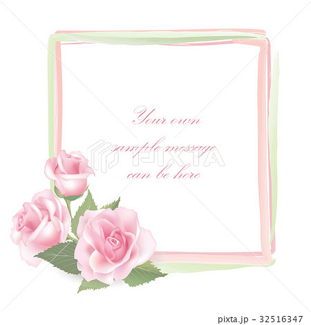 Floral background. Flower rose bouquet frame card 32516347