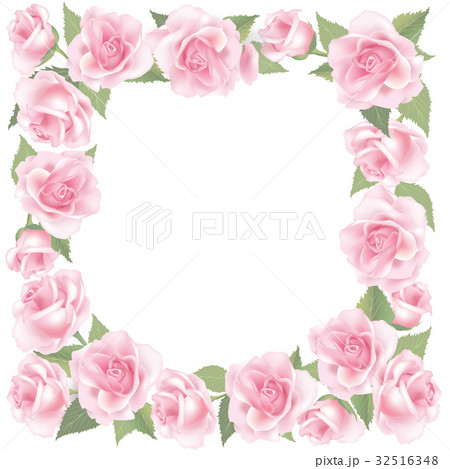 Floral background. Flower rose bouquet frame card 32516348
