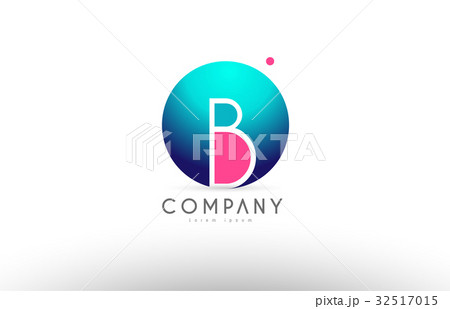 alphabet 3d sphere letter blue pink logo icon のイラスト素材 [32517015] - PIXTA