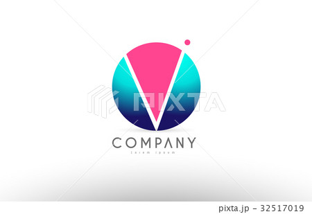 alphabet 3d sphere letter blue pink logo icon のイラスト素材 [32517019] - PIXTA