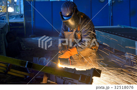 Welder work inside of plant Welder work inside of plant 32518076