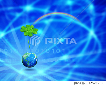 地球に育つクローバーと虹 地球に育つクローバーと虹 32521285