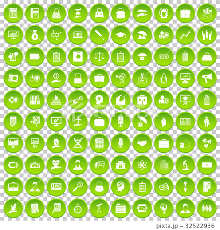 100 portfolio icons set green circle 100 portfolio icons set green circle 32522936