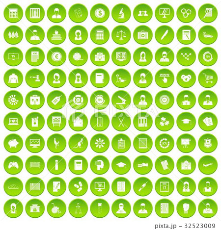 100 statistic data icons set green circle 100 statistic data icons set green circle 32523009