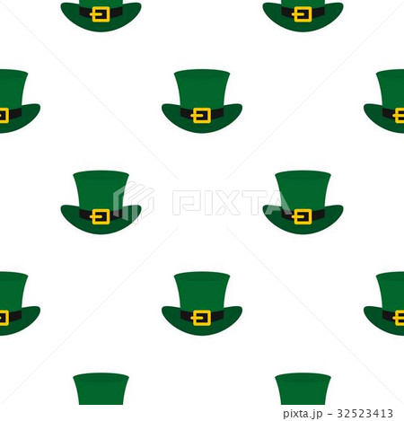 Green top hat with buckle pattern seamless 32523413