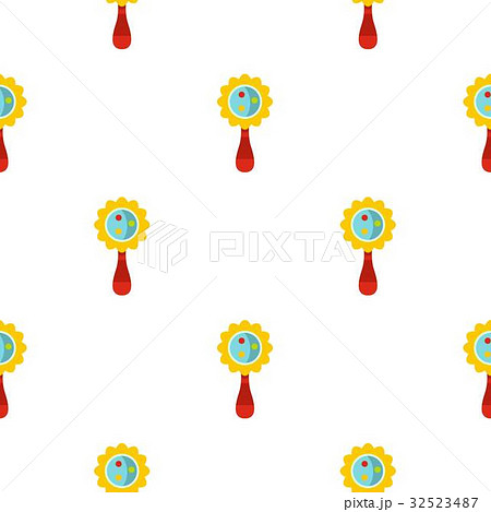 Colorful baby rattle pattern seamless 32523487