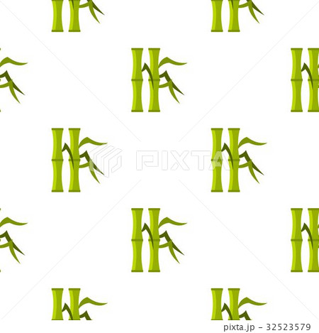 Green bamboo stems pattern seamless 32523579