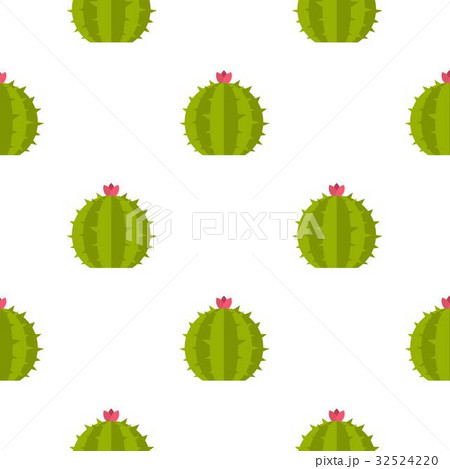 Cactus with flower pattern seamless 32524220