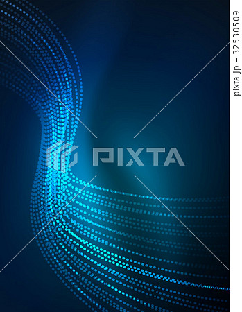 Glowing wave created with particles on dark color Glowing wave created with particles on dark color 32530509