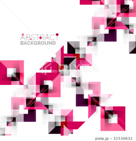 Modern square geometric pattern design on white 32530632