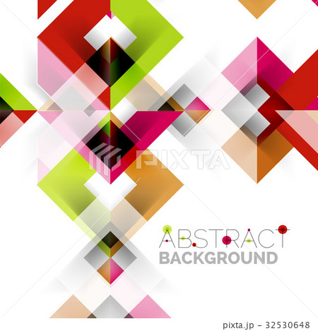 Modern square geometric pattern design on white 32530648