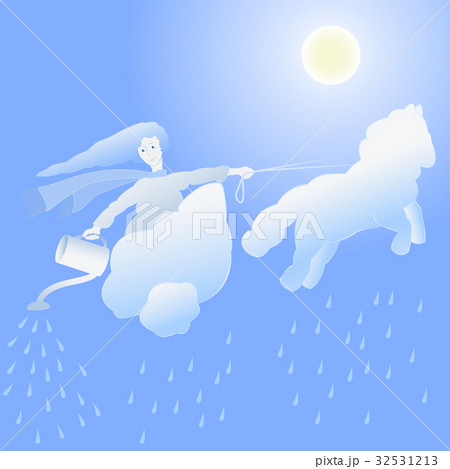 Cartoon character rain 32531213