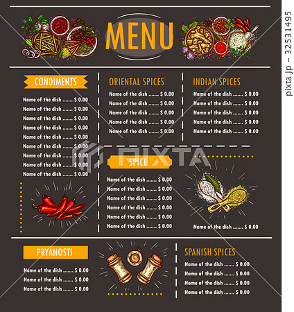 Vector illustration of a menu with a special offer 32531495