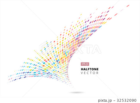 Abstract halftone spiral rainbow dots pattern Abstract halftone spiral rainbow dots pattern 32532090