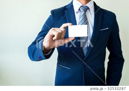business man showing business card 32533287