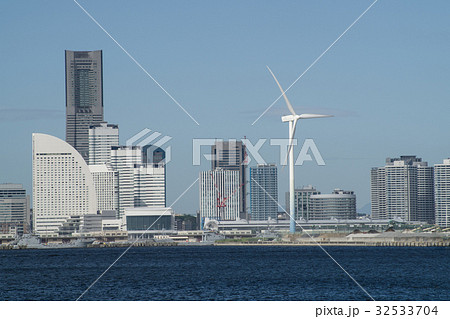 みなとみらい地区の遠景 みなとみらい地区の遠景 32533704