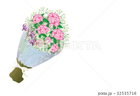 花束シャクナゲのイラスト素材