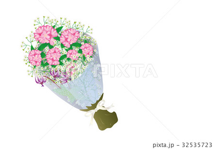 花束シャクナゲのイラスト素材