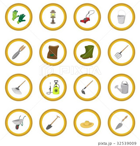 Garden cartoon icon circle 32539009