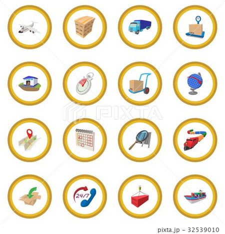 Logistics cartoon icon circle 32539010