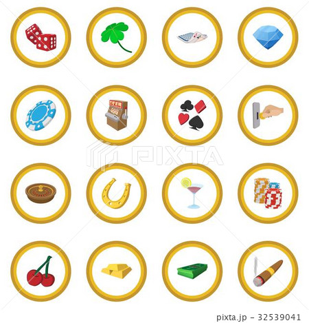 Casino cartoon icon circle 32539041