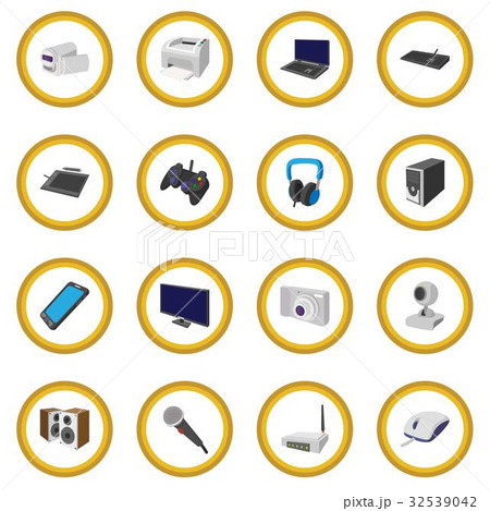 Technology and devices cartoon icon circle 32539042