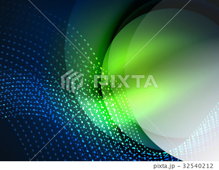 Glowing wave created with particles on dark color Glowing wave created with particles on dark color 32540212